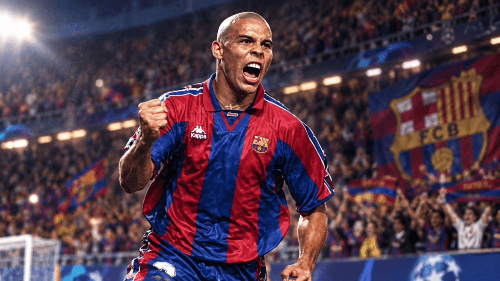 Ronaldo Nazário during his season at Barcelona