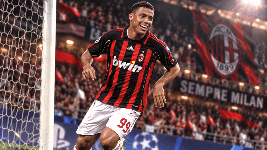 Ronaldo Nazário playing for AC Milan