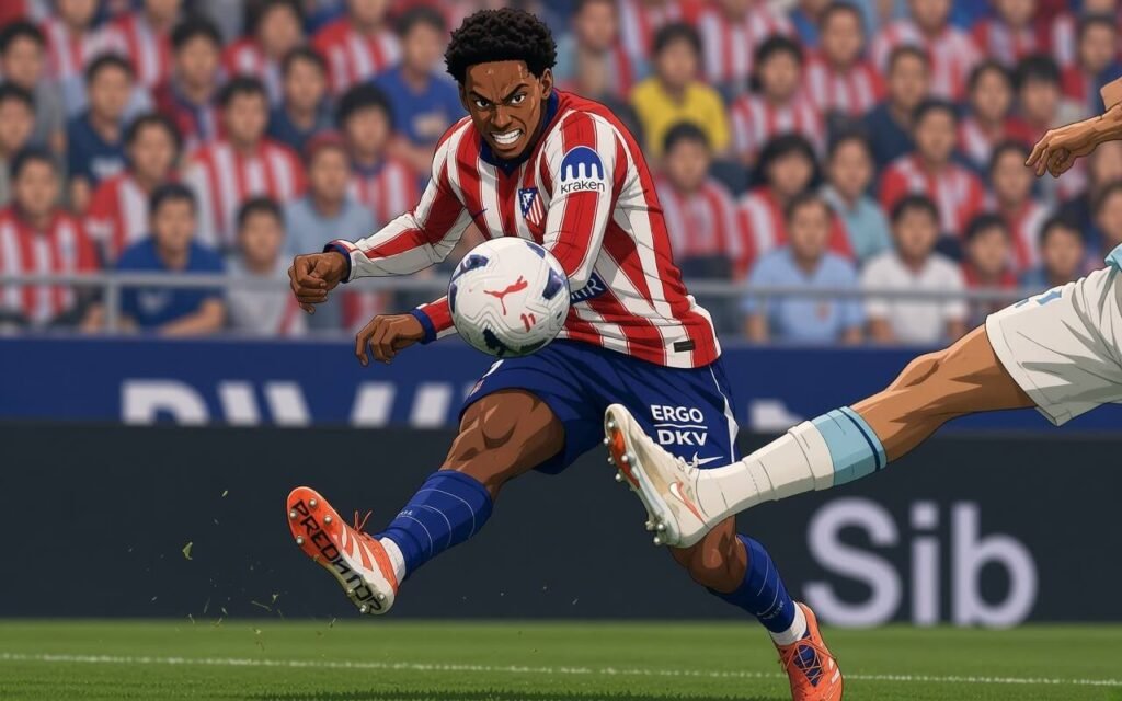 Jonathan David celebrates Atlético Madrid’s 4-0 win over Osasuna