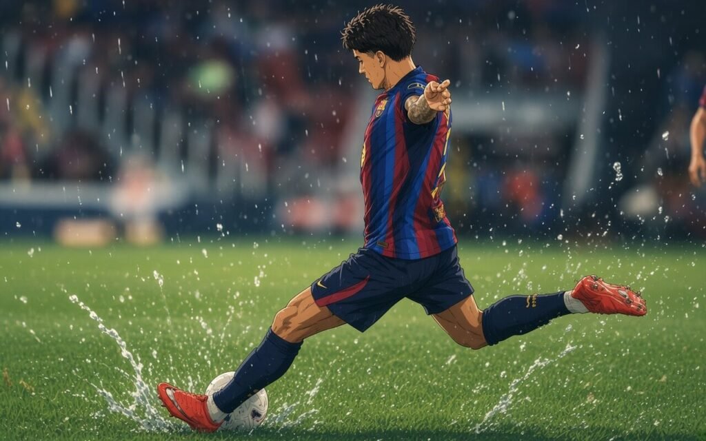 hat-trick during Barcelona’s 7-2 LaLiga victory over Racing Santander at Spotify Camp Nou.