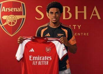 Joseph after completing his move from Liverpool to Arsenal’s academy