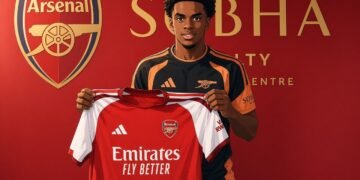 Joseph after completing his move from Liverpool to Arsenal’s academy