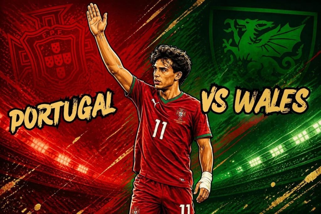João Félix celebrates after scoring Portugal’s winning goal against Wales