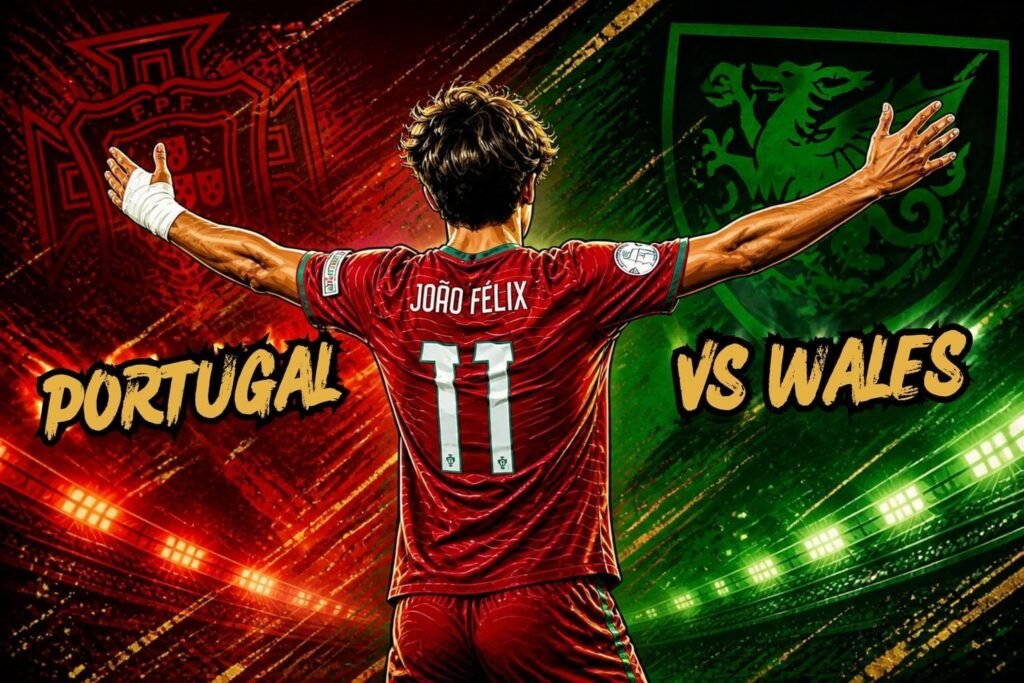 João Félix celebrates after scoring Portugal’s winning goal