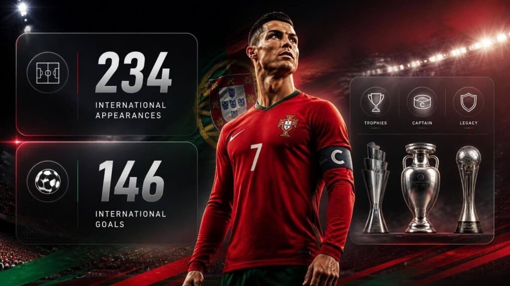 Cristiano Ronaldo reacts during Portugal duty amid uncertainty over his international future.
