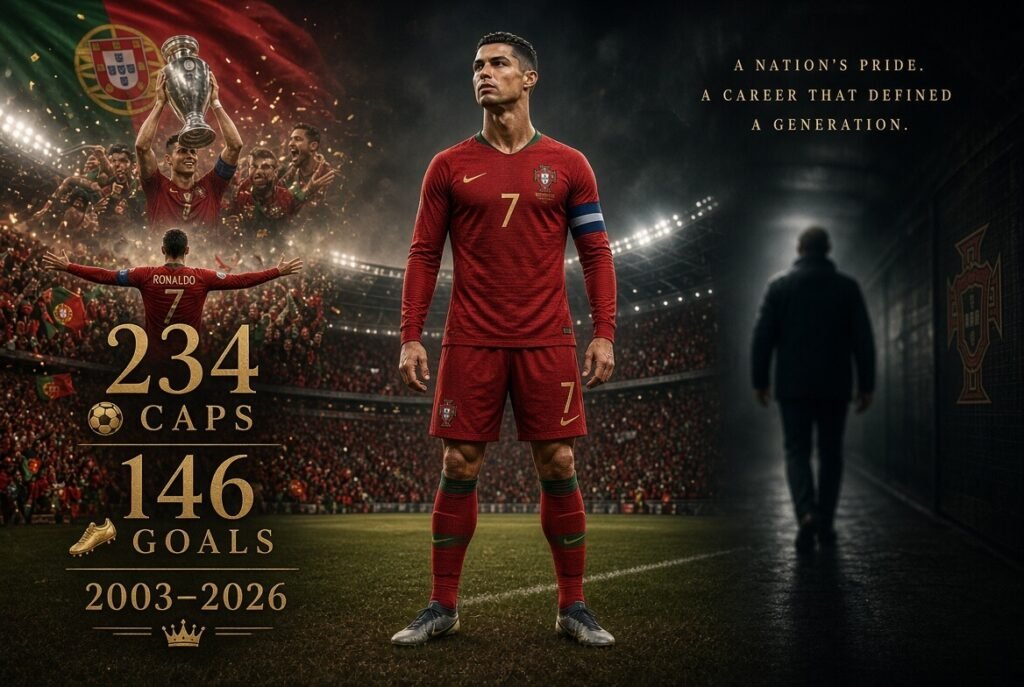 1. Cristiano Ronaldo in Portugal colours as speculation grows over a possible international retirement.